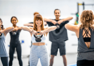 people using kettlebells for excercise